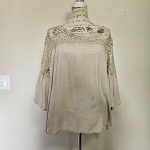 Crochet Top with Bell Sleeves